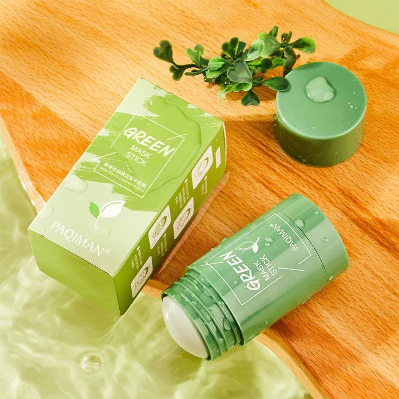 Hot Green Tea Solid Cleansing Mask Dispel Acne Blemish Mark Remove Blackhead Acne Smearing Mud Film Hydrating Mask 2024